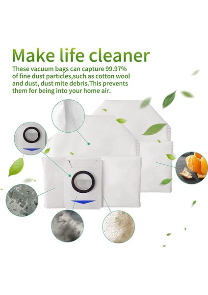 Deebot X1 Omni Otomatik Boşaltma Istasyonu Için 3'lü Paket Tek Kullanımlık Toz Torbası (Yurt Dışından) indirimleri