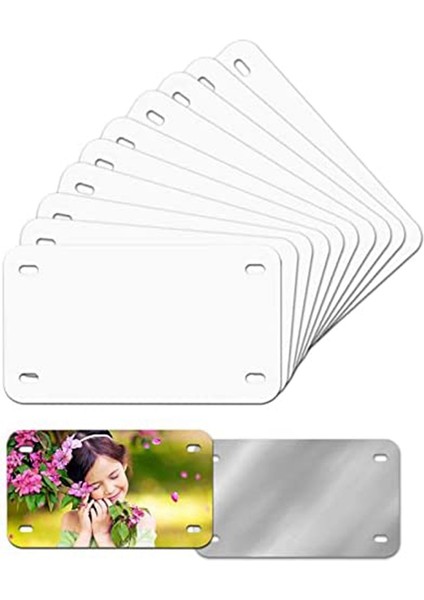 7 Inç x 4 Inç 10 Paket Süblimasyon Plaka Boşlukları, Isı Termal Transfer Dıy Resim, Alüminyum Plaka Etiketi (Yurt Dışından)