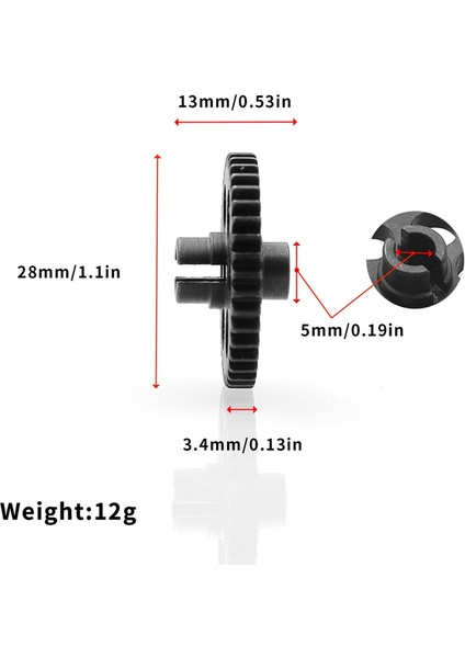Hobi 1/16 Rc Araba Için Metal Sertleştirilmiş Çelik Ana Düz Dişli G4610 (Yurt Dışından) fiyatları