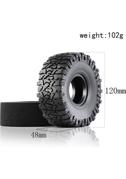 4 Adet 120MM 1.9 Inç Lastik Lastik Jant Lastiği (Yurt Dışından)