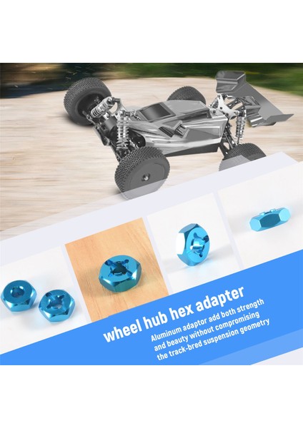 Alüminyum Alaşım 12MM Birleştirici Tekerlek Hub Hub Hex Adaptör Wltoys Için Yükseltmeler 144001 1/14 Rc Araba Yedek Parçaları, Mavi (Yurt Dışından)