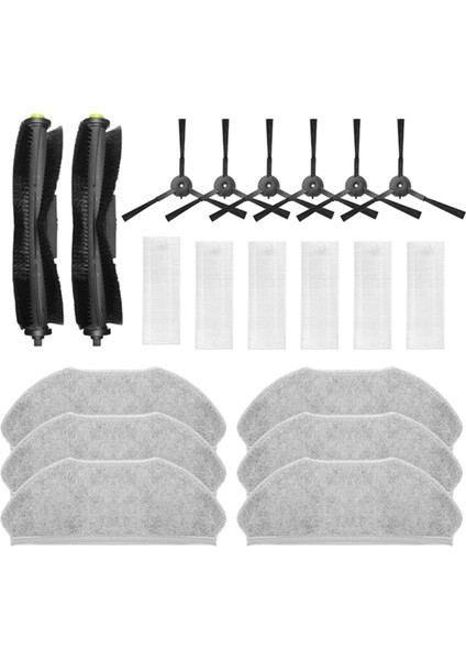 360 Robotlu Süpürge X100 S10 Max Yedek Yedek Parça Aksesuarları Ana Yan Fırça Paspas Bez Filtre (Yurt Dışından)