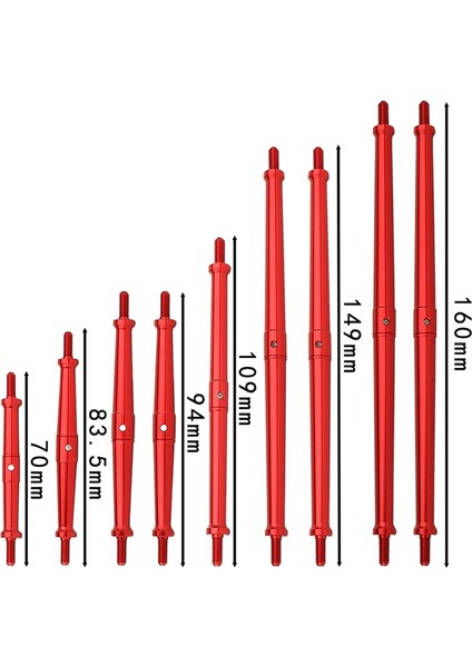 9 Adet Metal Süspansiyon Bağlantı Çubuğu Chis Bağlantı Seti,3 (Yurt Dışından)