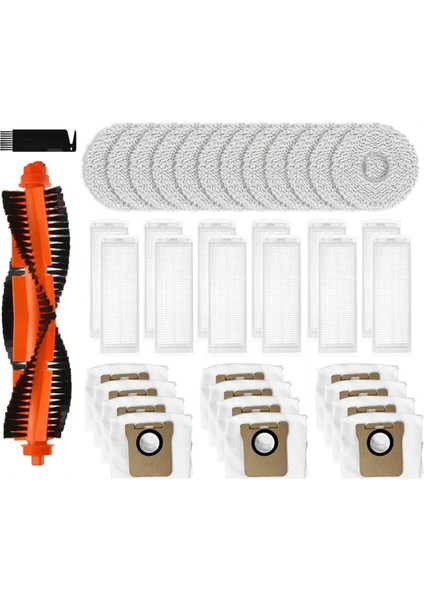 M30 Pro / C107 Robotlu Süpürge Için Aksesuarlar Ana Fırça Paspas Bezi Bez Yığın Filtresi Toz Torbası (Yurt Dışından)