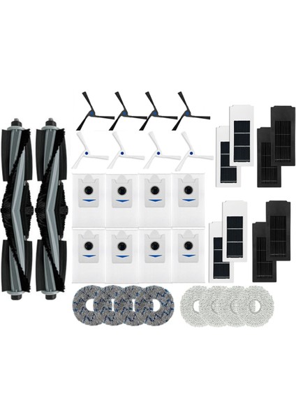 Deebot X2/x2 Pro/x2 Omni Robotlu Süpürge Için Yedek Parçalar Ana Yan Fırça Filtre Paspas Pedleri Toz Torbası (Yurt Dışından)