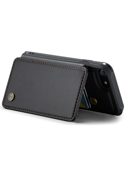 iPhone6/6s/7/8/se (2020)/SE (2022) Kılıf Kartı Sahibi Telefon Kickstand Cover-Black Için (Yurt Dışından)