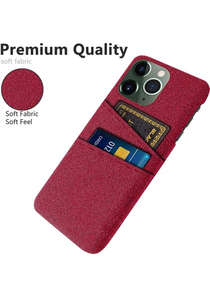 iPhone15 Pro Hard Pc+Bez Koruyucu Telefon Kılıfı Ikili Kart Tutucu Kırmızısı (Yurt Dışından)