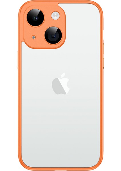 Pc Lens Film-Turuncu ile iPhone15 Plus Case Hard Pc Telefon Koruyucusu Için Shockproof Cover (Yurt Dışından)