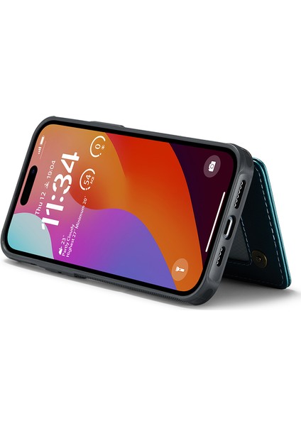 iPhone15 Pro Kickstand Case Card Tutucu Parlak Telefon Kapak Yeşil (Yurt Dışından) indirimleri