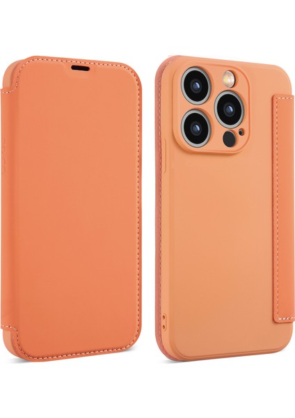 iPhone15 Pro Koruyucu Kılıf Kart Tutucu Kickstand Sıvı Silikon Cilt Touch Telefon Kapak-Por (Yurt Dışından)