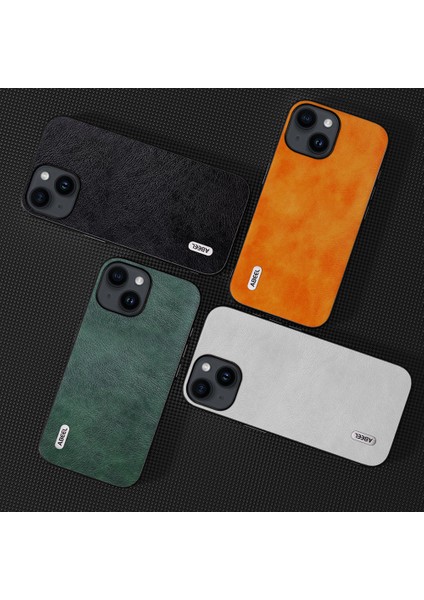 iPhone14 Plus Içinplus Shockproof Cover Litchi Doku Deri Kaplamalı Tpu+Pc Koruyucu Telefon Kılıf Black (Yurt Dışından)