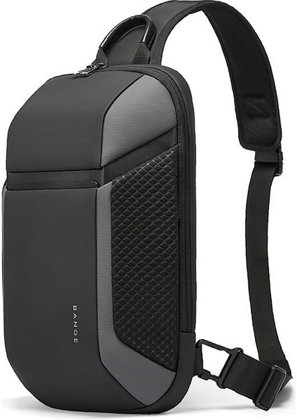 BG-7721 Trendy Suya Dayanıklı Tek Askılı Göğüs Omuz Çantası-Gri (Yurt Dışından)