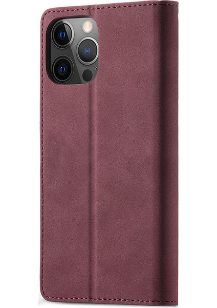 iPhone15 Pro Rfıd Için Engelleme Cüzdan Deri Telefon Kılıfı Stand Mat Telefon Kapak-Kırmızı (Yurt Dışından) indirimleri