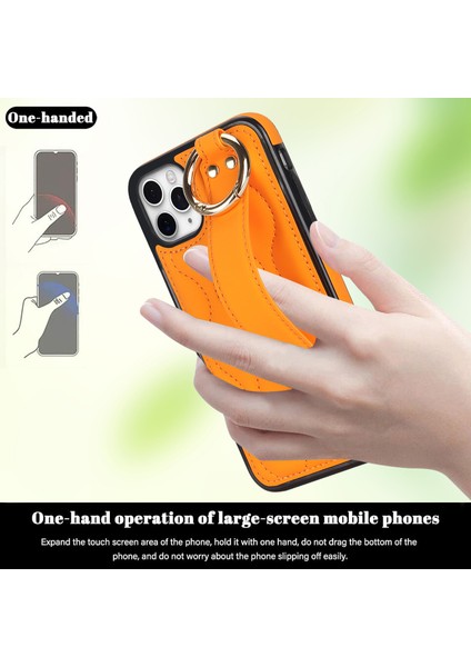 iPhone11 Pro Wave Desen Cep Telefonu Kılıfı Pu+Tpu Bileklik Kapak-Por (Yurt Dışından)