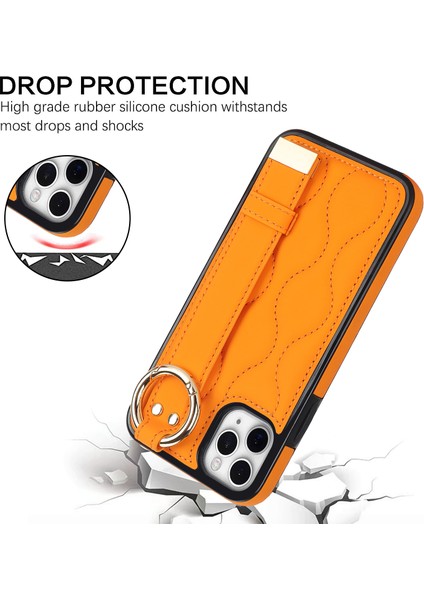 iPhone11 Pro Wave Desen Cep Telefonu Kılıfı Pu+Tpu Bileklik Kapak-Por (Yurt Dışından)