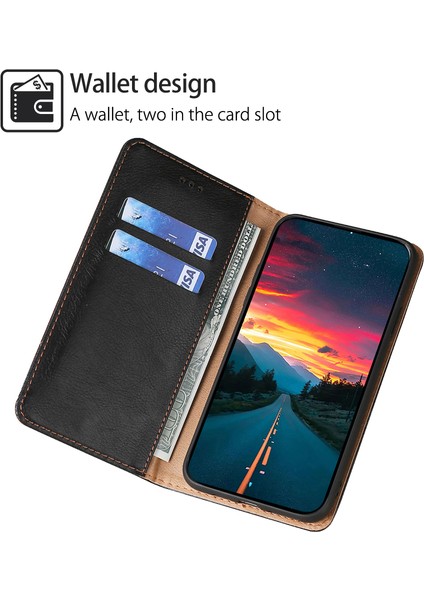 iPhone15 Pro Magnicy Canloure Stand Stant Cüzdan Pu Deri Sonbahar Kanıtı Telefon Kapağı Black (Yurt Dışından) fırsatları