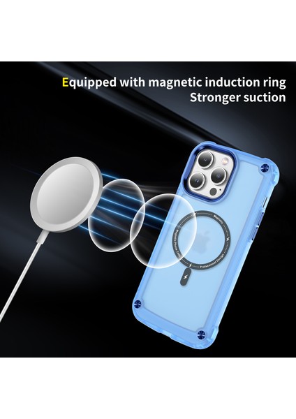 iPhone15 Pro Tpu+Pc Için Mavsafe Magsafe Mavlı Ile Ilgili Manetik Telefon Kılıfı (Yurt Dışından) fiyatları