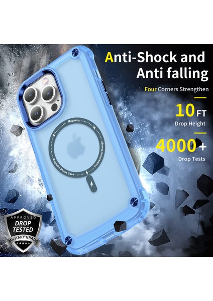 iPhone15 Pro Tpu+Pc Için Mavsafe Magsafe Mavlı Ile Ilgili Manetik Telefon Kılıfı (Yurt Dışından) fırsatları