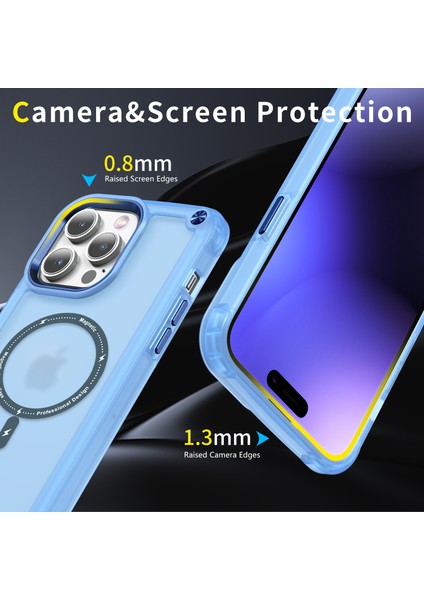 iPhone15 Pro Tpu+Pc Için Mavsafe Magsafe Mavlı Ile Ilgili Manetik Telefon Kılıfı (Yurt Dışından) indirimleri