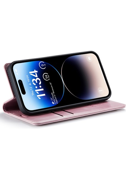 iPhone15 Pro Waxy Crazy Horse Doku Deri Deri Telefon Kılıfı Stand Koruyucu Kapak Pinti (Yurt Dışından) fırsatları