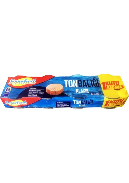 Süperfresh Ton Balığı 4 x 75 gr Klasik x 4 Paket