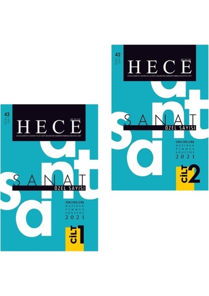 Hece Aylık Edebiyat Dergisi Sanat Özel Sayısı - 2 Cilt Takım 294-295-296. Sayı 2021