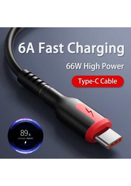 6A Süper Hızlı Şarj Tipi C Kablo Için Huawei P40 MATE40 Xiaomi Mi 12 Pro Redmi Poco Cep Telefonu Aksesuarları Şarj Cihazı USB C Kablosu (Yurt Dışından)