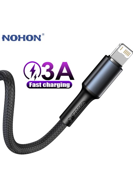 USB Kablosu iPhone 13 12 11 Pro Max 5 6 S 7 8 Artı Se Apple iPad Hızlı Şarj Kablosu Kökenli Cep Telefonu Veri Şarj Cihazı Tel 1m 2m 3m (Yurt Dışından)