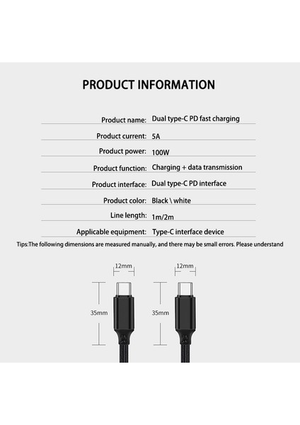 USB Kablosu PD100W USB C Tip C Hızlı Şarj Kablosu Xiaomi Samsung MacBook iPad 5A Cep Telefonu Kablosu USB Kablosu Tip C (Yurt Dışından) modelleri