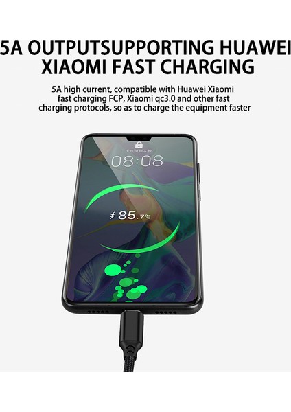 USB Kablosu PD100W USB C Tip C Hızlı Şarj Kablosu Xiaomi Samsung MacBook iPad 5A Cep Telefonu Kablosu USB Kablosu Tip C (Yurt Dışından) fırsatları