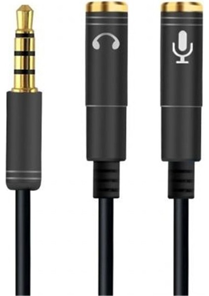 Esnek 3.5mm Ses Kablosu Kulaklık Aux Y Splitter Mikrofon Adaptörü Ses Kablosu 1 Erkek 2 Kadın Mikrofon Kablosu Mikrofon Mikser (Yurt Dışından)