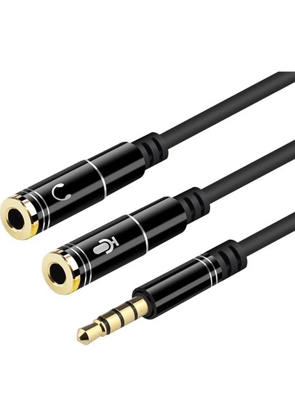 Esnek 3.5mm Ses Kablosu Kulaklık Aux Y Splitter Mikrofon Adaptörü Ses Kablosu 1 Erkek 2 Kadın Mikrofon Kablosu Mikrofon Mikser (Yurt Dışından)