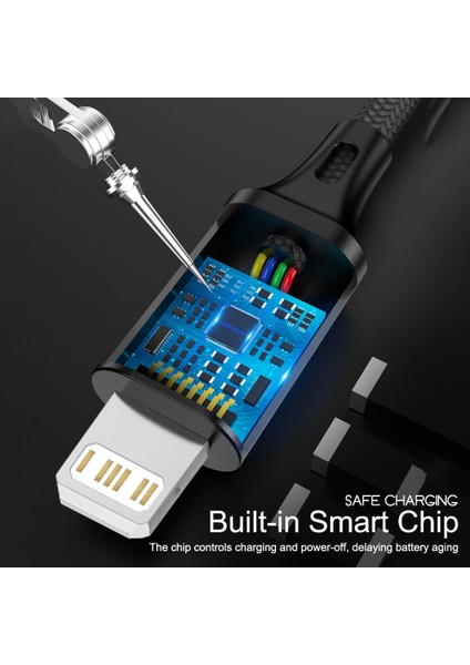 M Veri USB Şarj Aleti Kablosu iPhone x Xs Max 13 12 11 5 8 7 6 6 S Artı Se Apple iPad 3A Hızlı Şarj Telefon Kablosu Kısa Uzun Tel (Yurt Dışından)