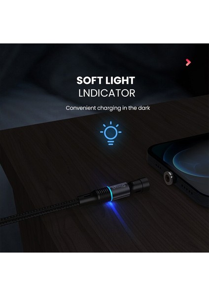 Elough Manyetik Kablo 540 Döndür Manyetik Şarj Mikro USB C Kablosu Hızlı Şarj iPhone Xiaomi Poco Mıknatıs Telefon Tel Kablosu (Yurt Dışından) indirimleri