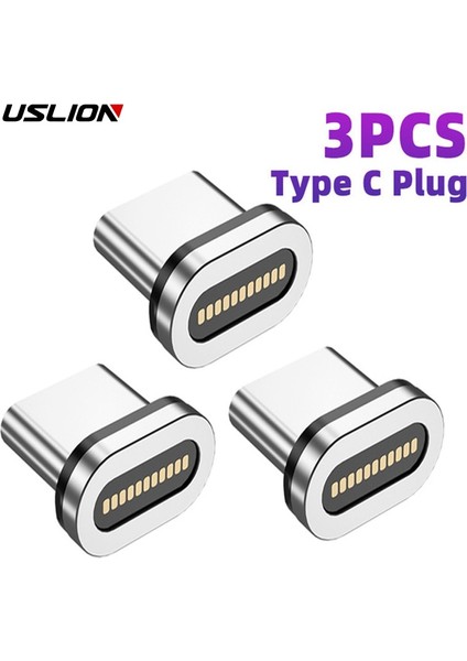 Adet Manyetik Fiş 11 Pin Bağlantı Noktası Hızlı Şarj Kablosu Fiş Adaptörü Mikro USB C Tipi Mıknatıs Konnektörü iphone Xiaomi Samsung (Yurt Dışından)