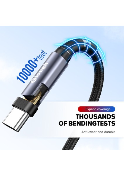 Elough USB Tip C Kablo USB C 3A Hızlı Şarj 3.0 Hızlı Şarj Kablosu Xiaomi Poco Realme Için Huawei Telefon Şarj Veri Kablosu Kablosu (Yurt Dışından)
