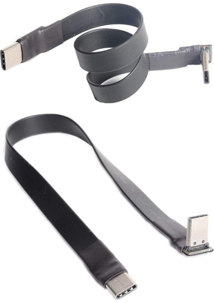 Adet USB 3.1 Tip C Tip C Uzatma Kablosu Adaptörü Fpc Fpv Şerit Düz USB C Kablosu 3A 10 Gbps Koruyucu, 20 cm ve 30 cm (Yurt Dışından)