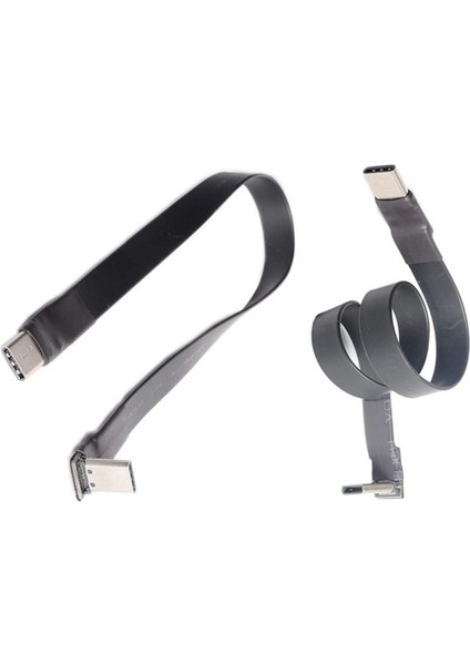 Adet USB 3.1 Tip C Tip C Uzatma Kablosu Adaptörü Fpc Fpv Şerit Düz USB C Kablosu 3A 10 Gbps Koruyucu, 20 cm ve 30 cm (Yurt Dışından)