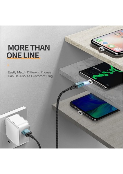 Kuulaa Manyetik Kablo Mikro USB Tip C Hızlı Şarj Kablosu iPhone 12 11 Pro Xs Max Xr x 8 7 Şarj Cihazı Microusb USB C Tel Kablosu (Yurt Dışından)