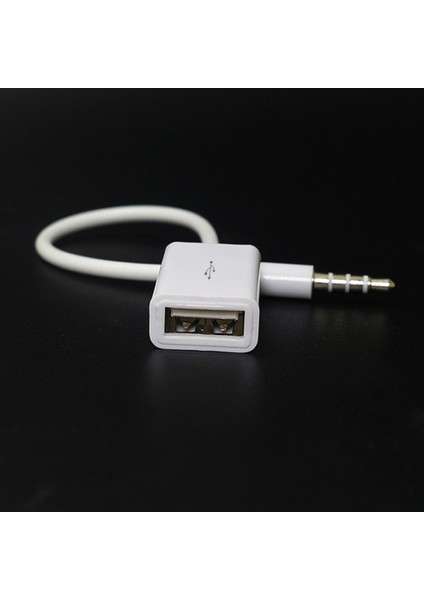 Araba Oto USB Dişi 3.5mm Jack Aux Erkek Ses Kablosu Dönüştürücü Uzatma Kablosu (Yurt Dışından)