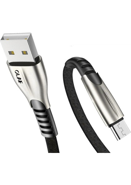Olaf Mikro USB C Tipi Veri Aktarımı Hızlı Şarj Kablosu Android Için Örgülü Kablo (Yurt Dışından)