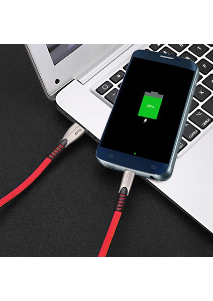 Olaf Mikro USB C Tipi Veri Aktarımı Hızlı Şarj Kablosu Android Için Örgülü Kablo (Yurt Dışından)