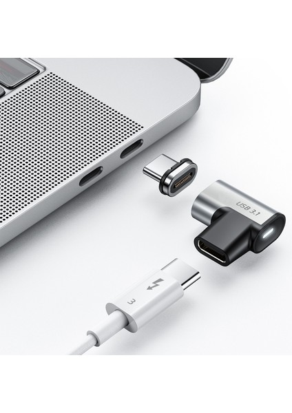 Manyetik USB C Adaptörü 24 Pimli C Tipi Konnektör Pd 100W (Yurt Dışından)