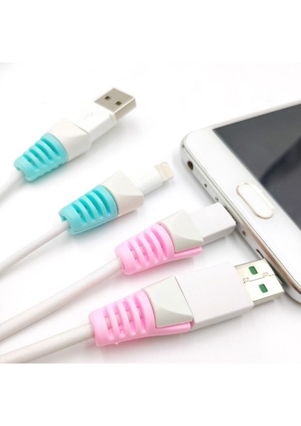 Adet Kablo Koruyucu Bobin Sarıcı Veri Hattı Durumda Koruma Yayı Sicim IPhone Android Için USB Şarj Kulaklık Kablosu Kapağı (Yurt Dışından) fiyatları