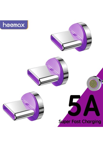 Yeni 5A Manyetik Ipuçları C Tipi Süper Hızlı Şarj Xiaomi Samsung Oppo Hızlı Şarj USB Kablosu Adaptörü Mıknatıs Fişi iPhone Için (Yurt Dışından)