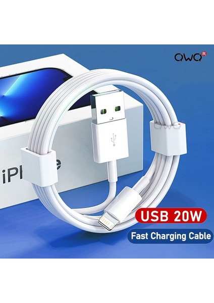 Orijinal USB Yıldırım Şarj Kablosu iPhone 13 11 12 Pro Max Mini Xr Xs iPad Cep Telefonları Şarj Cihazı Hızlı Şarj Veri Kablosu (Yurt Dışından)