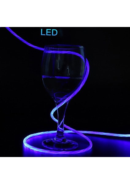 Sıcak LED Akış Aydınlık Aydınlatma Manyetik USB Kablosu iPhone 12 Xr x 7 8 Mikro USB Şarj Cihazı Hızlı Şarj Mıknatıs Şarj Usb-C T (Yurt Dışından)