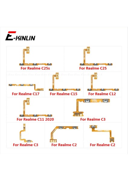 Güç Açık Kapalı Sessiz Anahtarı Kontrol Tuşu Ses Düğmesi Flex Kablo Oppo Realme Için C2 C3 Küresel C11 C12 C15 C17 C25 C25S (Yurt Dışından)