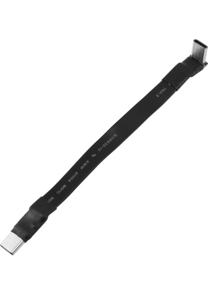 4x USB 3.1 Tip C - Tip C Uzatma Kablosu 90 Derece Adaptör Fpc Fpv Şerit Düz USB C Kablosu 3A 10 Gbps Emı Koruyucu (Yurt Dışından)