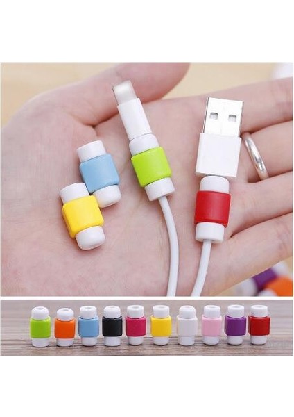 Kablo Koruyucu Çok Renkli USB Kulaklık Şarj Cihazı Şarj Veri Kablosu Sarıcı Yıpranmayı ve Düğümlenmeyi Önler (Yurt Dışından) fiyatları